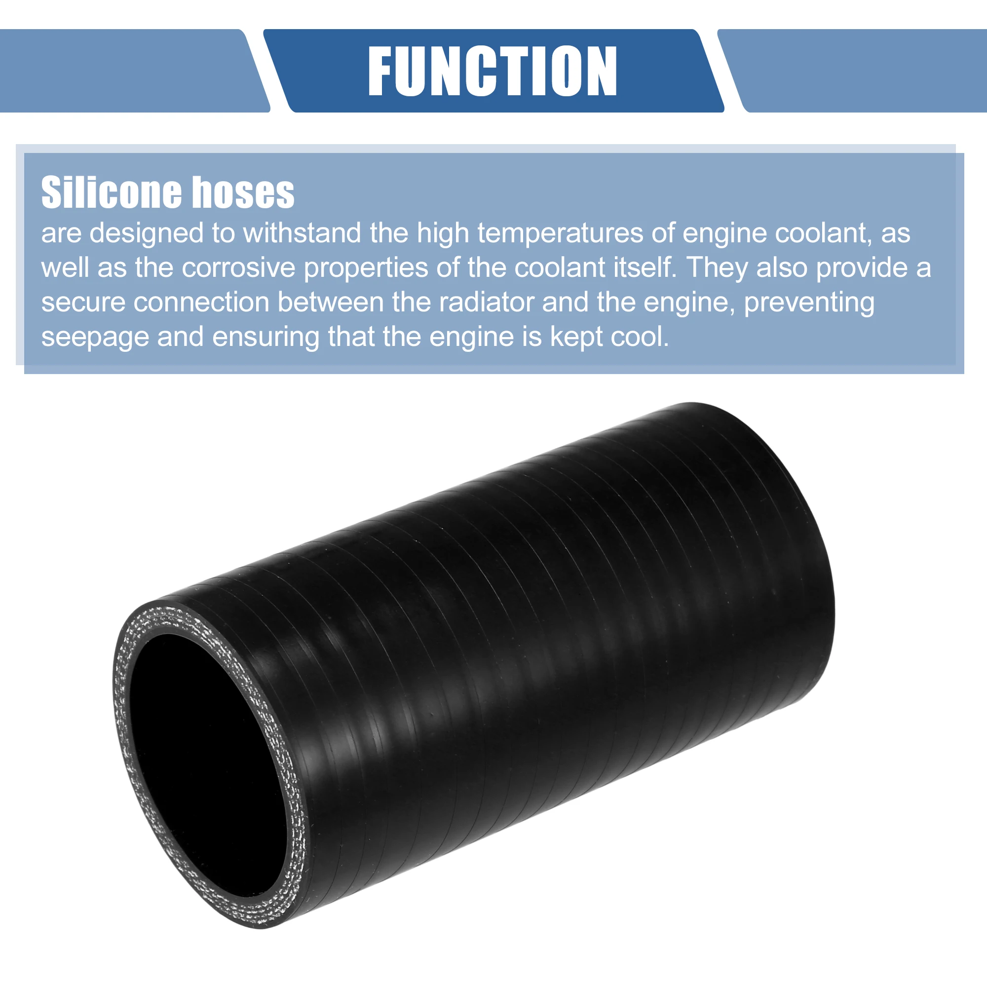 25mm 28mm 32mm 35mm 42mm 48mm 57mm 63mm 68mm 70mm 76mm 80mm 83mm ID 100mm Length 0 Degree Car Silicone Hose Coolant Hose