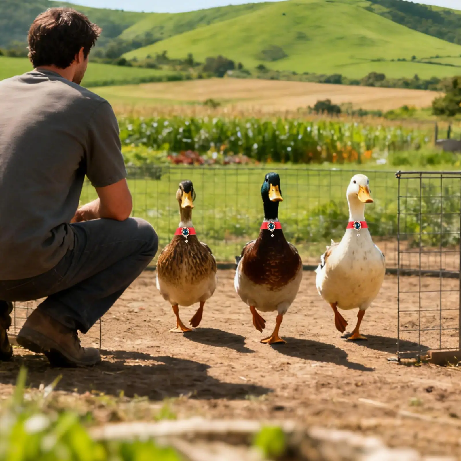 Rooster Collar Adjustable Anti Noise Neck Belt Breathable Quiet Poultry Rooster Collars For Poultry Coop Residential Area Farm