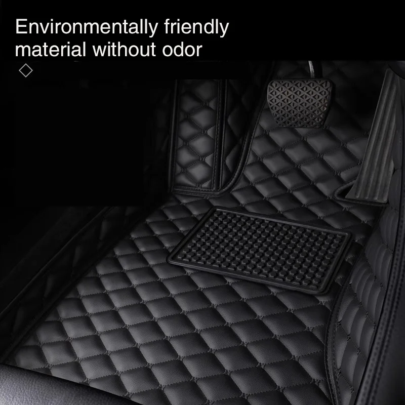 Custom Car Floor Mats Compatible for Peugeot 207 207CC 207SW Accessories  Carpets Custom (Color : Coffee)