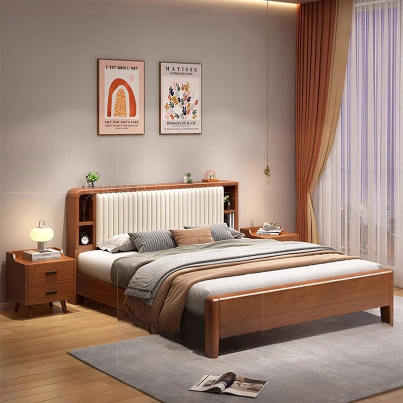 

Luxury House Queen Double Bed Support Wooden Twin Baby Double Bed Hotel Modern Girls Boys Letto Matrimoniale Furniture Home