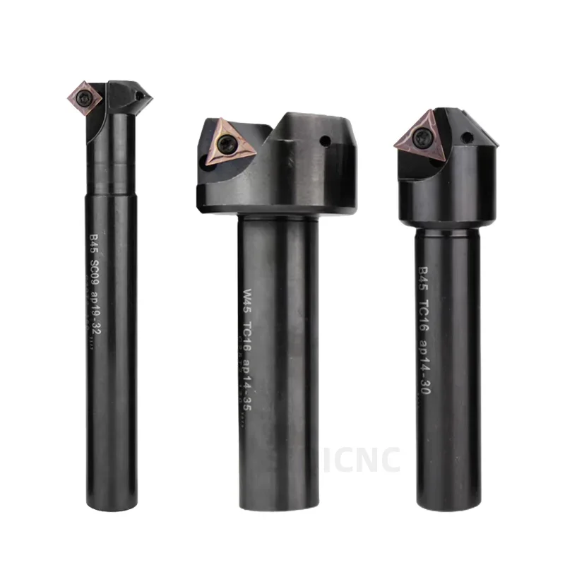 RIGTIP Chamfering cutter Countersink Bar Indexable Chamfer Milling Cutter Tool Holder 30 45 60 Degree TC AP C20 C16