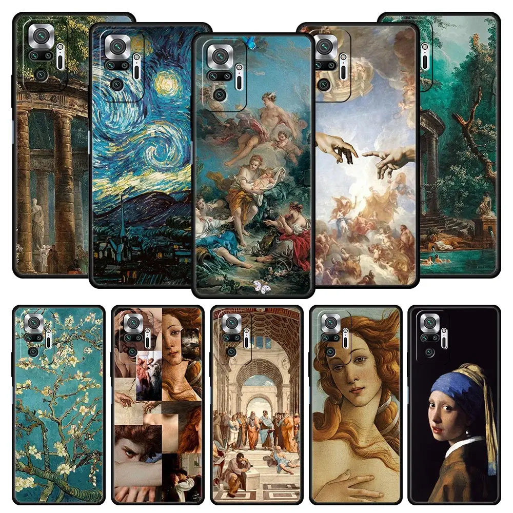 Renaissance Art Painting Black Phone Case - Stylish and Elegant Design