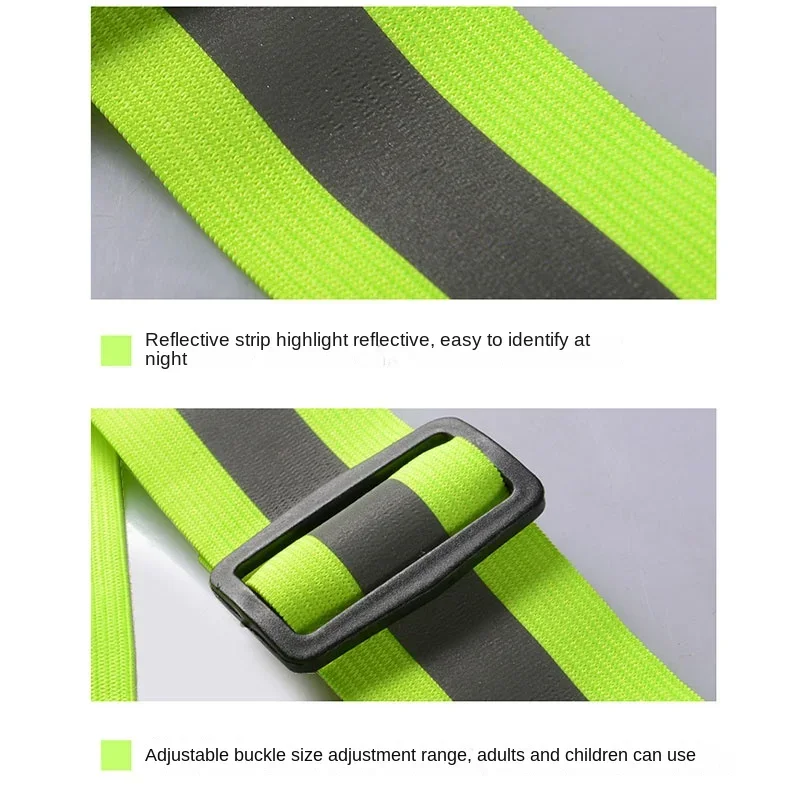 4X1.5CM Car Motorcycle Reflective Elastic Vest Night Running Cycling Reflective-Cloth Adjustable Safety-Vest Riding Equipment