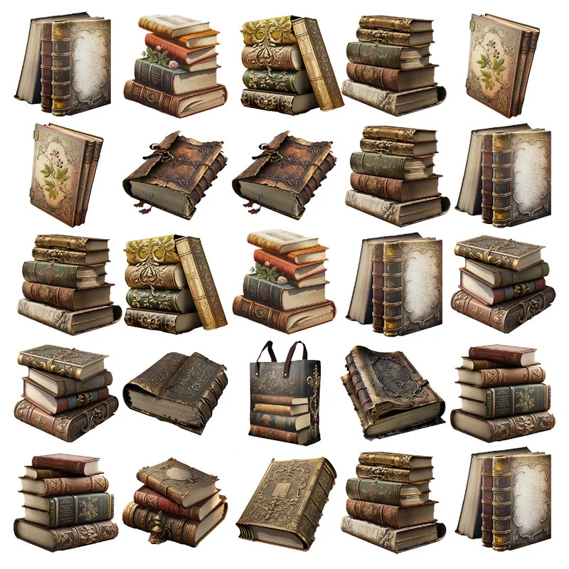 10/30/50PCS Book Magic Answers Book Vintage Sticker DIY Phone Laptop Luggage Skateboard Graffiti Decals Fun Kid Toy