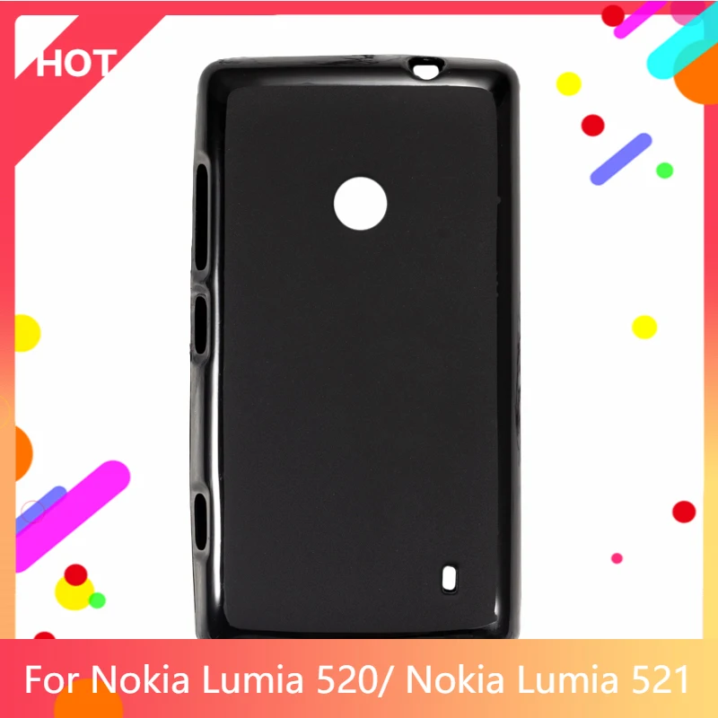 Lumia 520 Case Matte Soft Tpu Silicone Back Cover For Nokia Lumia 521 Phone Case Slim Shockproof