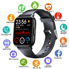

Shiny Metal New Smart Watch Men Full Touch Screen Sport Fitness Watch IP67 Waterproof Blue Tooth for Android Ios Smartwatch