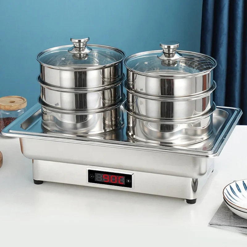 Catering et Warmer Set Electric 6-Tier food steamer et Heating Server Hotel steamer