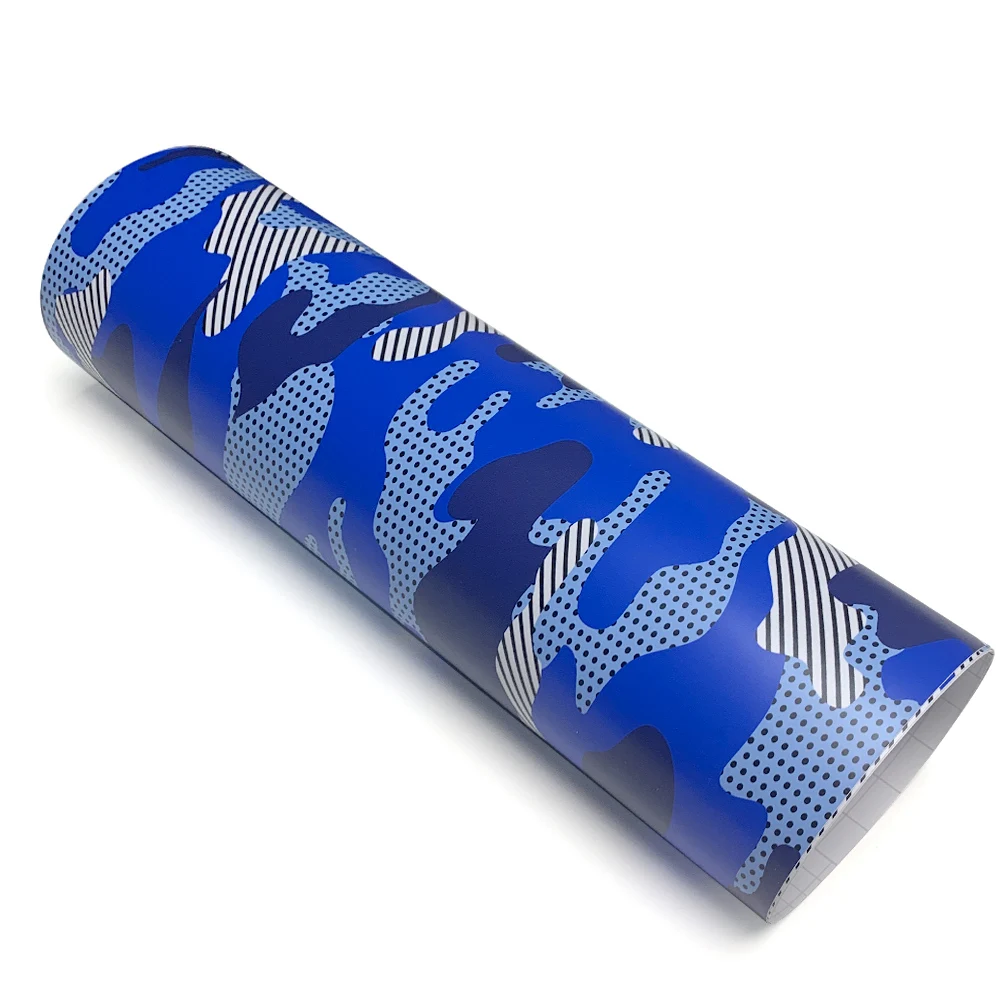 Camo Vinyl Wrap Auto Tuning Zubehör Auto Off-Road Camouflage Film Auto Wrapping Aufkleber Jeep Blau Motorräder Wasserdichte Farbe – Detail 9