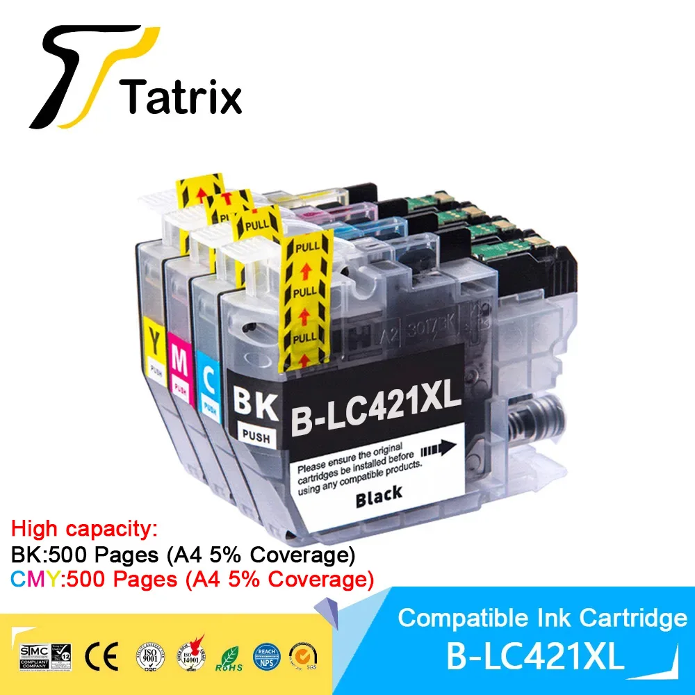 WYFYINK LC421XL Lot De 8 Cartouches D'encre Compatibles Avec Brother LC421 LC421XL LC 421 XL