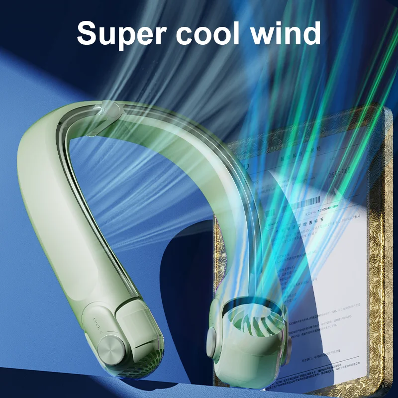 Xiaomi 8000mAh Wearable Neck Fan Portable Air Conditioner USB Rechargeable High Power Bladeless Turbine Fan Suitable for Outdoor 6