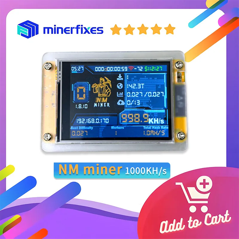 nerdminer v3 2.8-inch 350kh/s or 1000kh/s BTC Solo Lottery mining Crypto miners Bitcoin Miner Solo Mining Machine nmminer