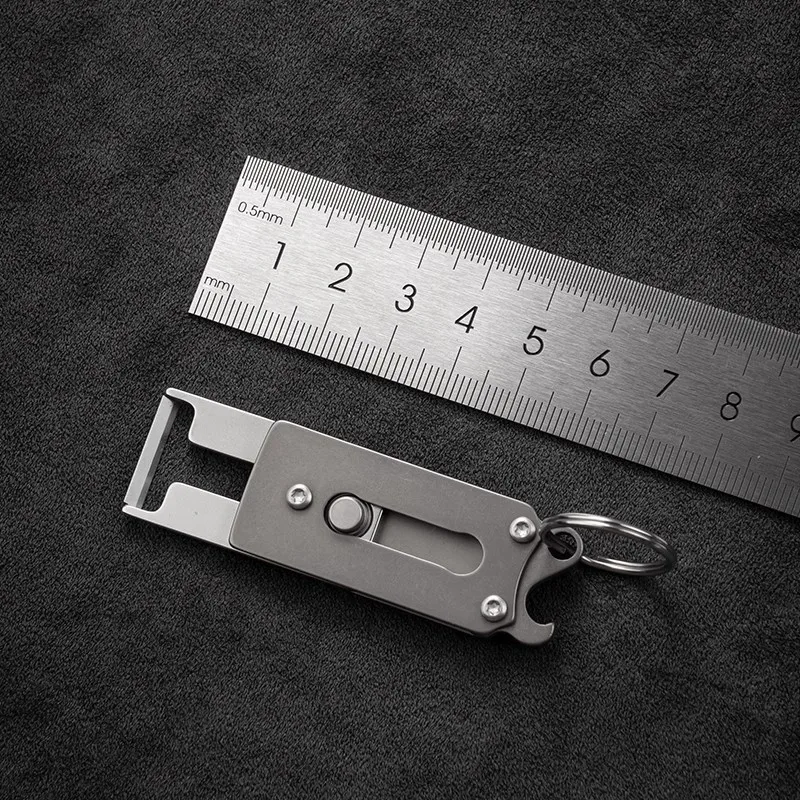 Mini Titanium Alloy Planing Knife Bottle Opener Portable Key Chain Pendant Outdoor Camping Multifunctional Tool Melon Peel necklace knife