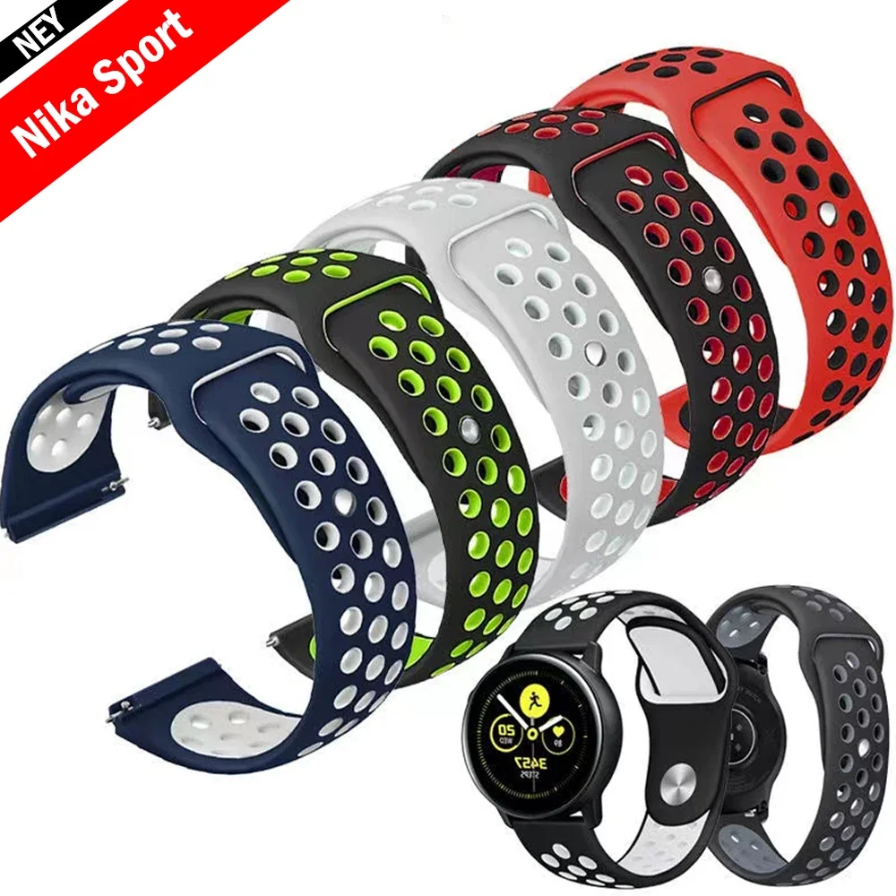 Sportband Voor Samsung Galaxy Horloge 5-Pro-4-Classic/Actief 2 40Mm 44Mm 45Mm Siliconen 20Mm 22Mm Armband Huawei Gt 3-2e-pro Band