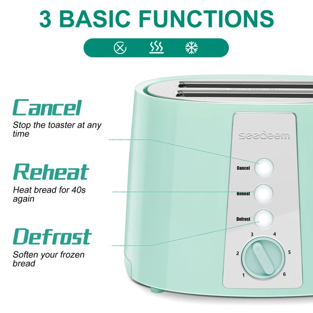 2-Slice Wide Slot Toaster 4
