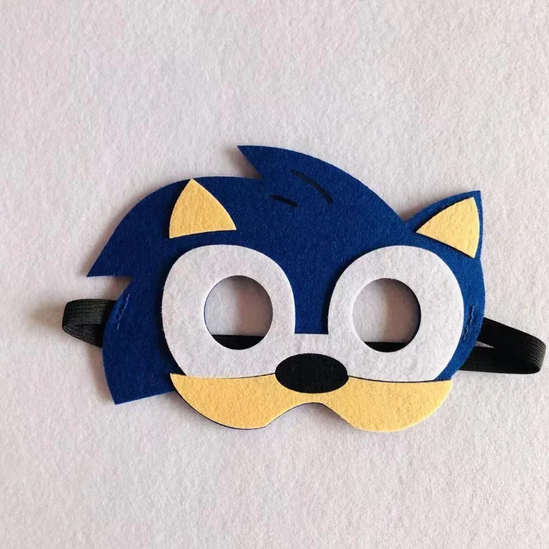 

New Cartoon Felt Mask Sonic The Hedgeho Game Peripheral High-value Creative Fashion Children's Dress Up Party Animal Eye Mask