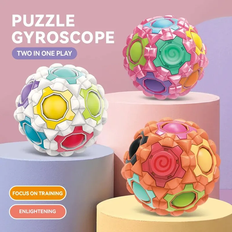 Early Education Educational Finger Gyro Massage Ball Pinch Music Fingertip Pressure Relief Gyro 1pcs