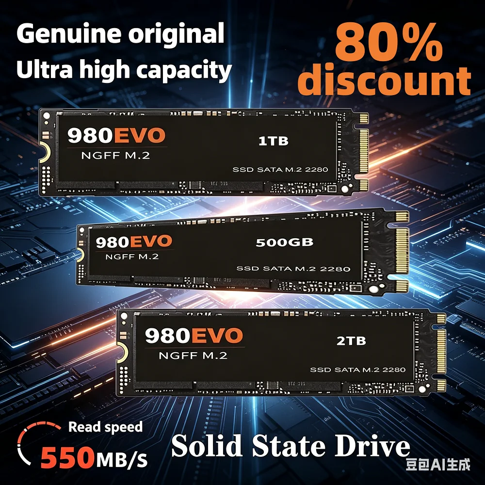 Nuevo SSD 980Pro/990Pro M2 Ultra 2026, Unidad de Estado Sólido Portátil de Alta Capacidad y Alta Velocidad, Apta para Laptops/Computadoras de Escritorio 1