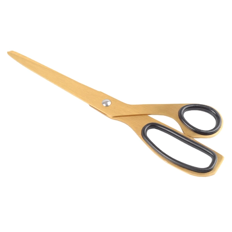 

Asymmetric Brass Color Scissors Multipurpose for Sharp Shears for DIY Handmade Sewing Fabric Craft Supp