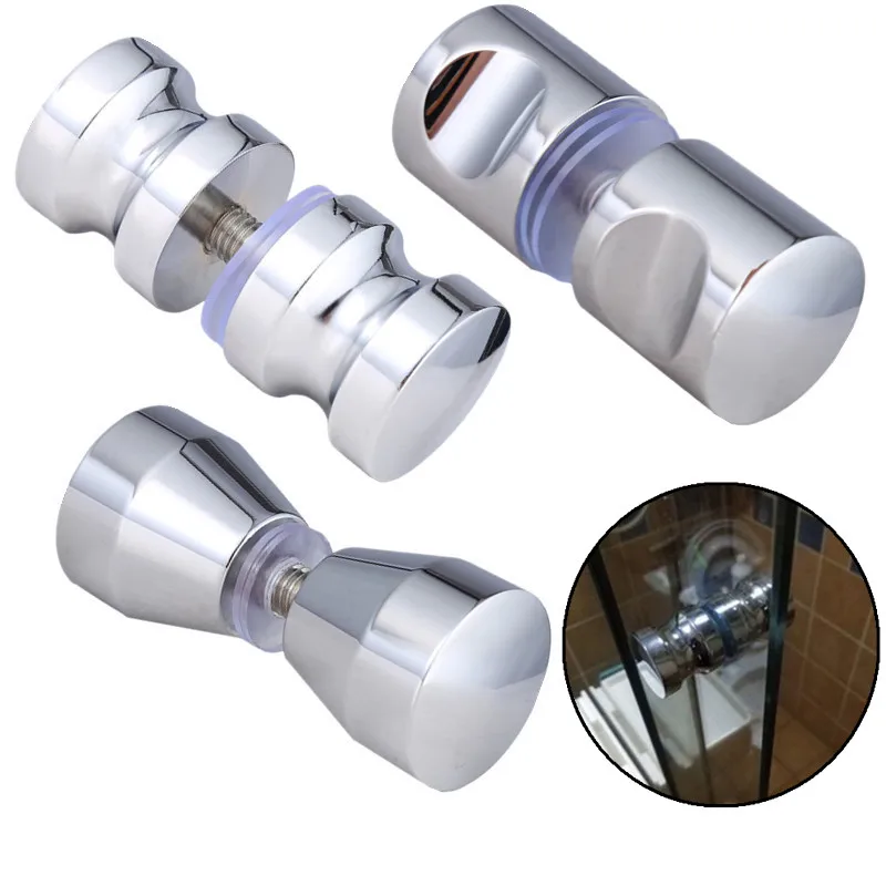 Door Handles Cabinet Handles Shower Handles Aluminum Alloy Bathroom Shower Cabinet Glass Handle