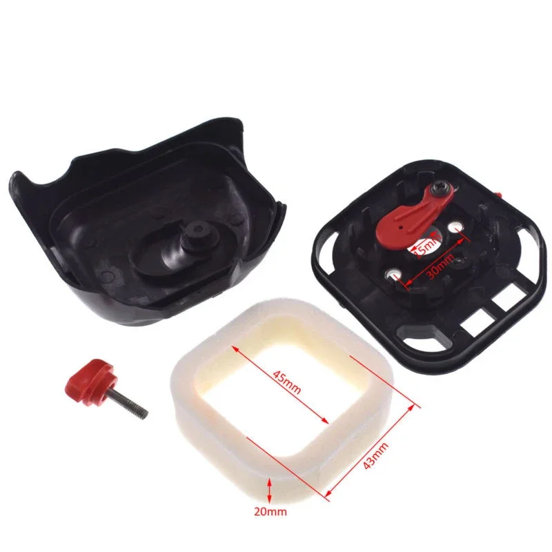 

1pc Air Filter Assembly With Cover For Zenoah-G26LS Strimmer Brushcutter 25.4CC Lawn Mower Parts Tool Accessories