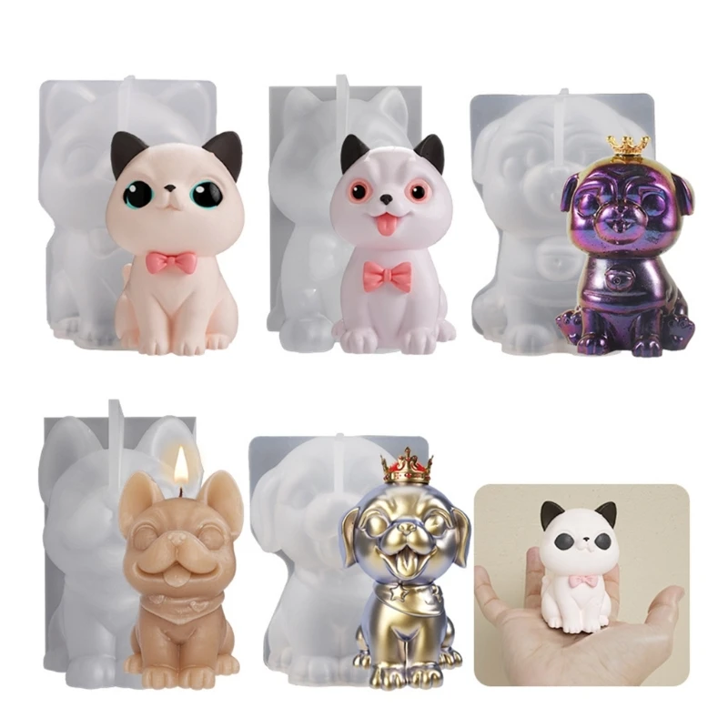 Silicone Mold Cat Dog Aromatherapys Candle Resin Molds Gypsum Ornaments Keychain Mold Home Dcoration Durable Tool DIY