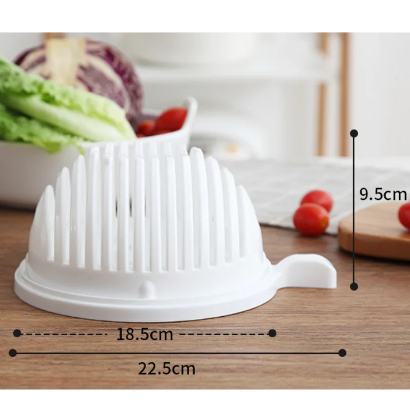 Household Fruit Salad Cutter Creative Multifunctional Fruit And Vegetable Cutting  Bowl Kitchen Gadgets Fruit And Vegetable Salad Chopper Bowl Fresh Sa