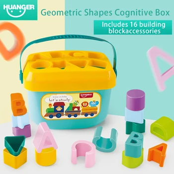 Infant and toddler toy puzzle early education graphic color cognitive matching box