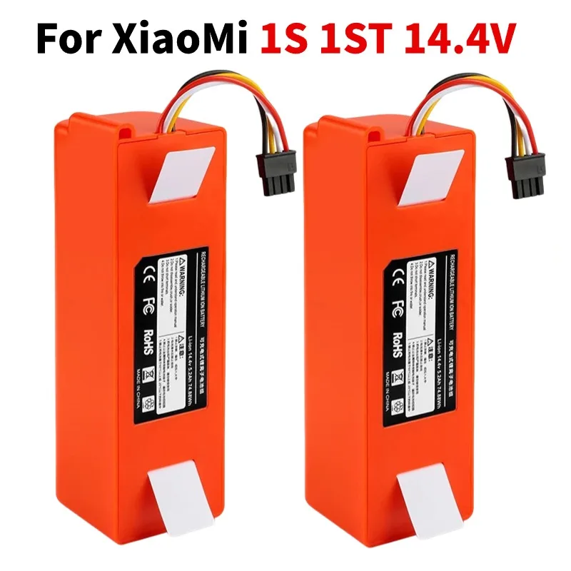 

New 6500mAh 14.4V li-ion Battery Vacuum Cleaner accessories for xiaomi mi robot Robotics cleaner roborock S50 S51 S55 T4 T6