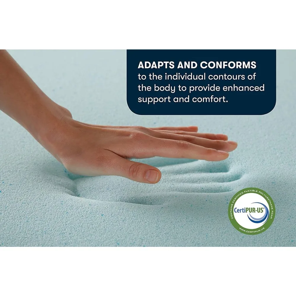 Pressure-Relieving Memory Foam Mattress Topper