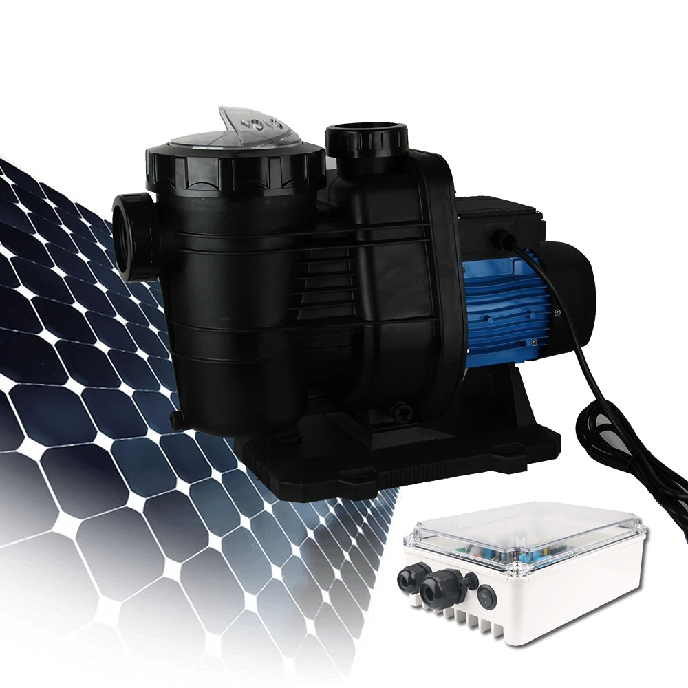 

High effciency 2hp powerful solar water circulation swimming pool pump with filter basket
