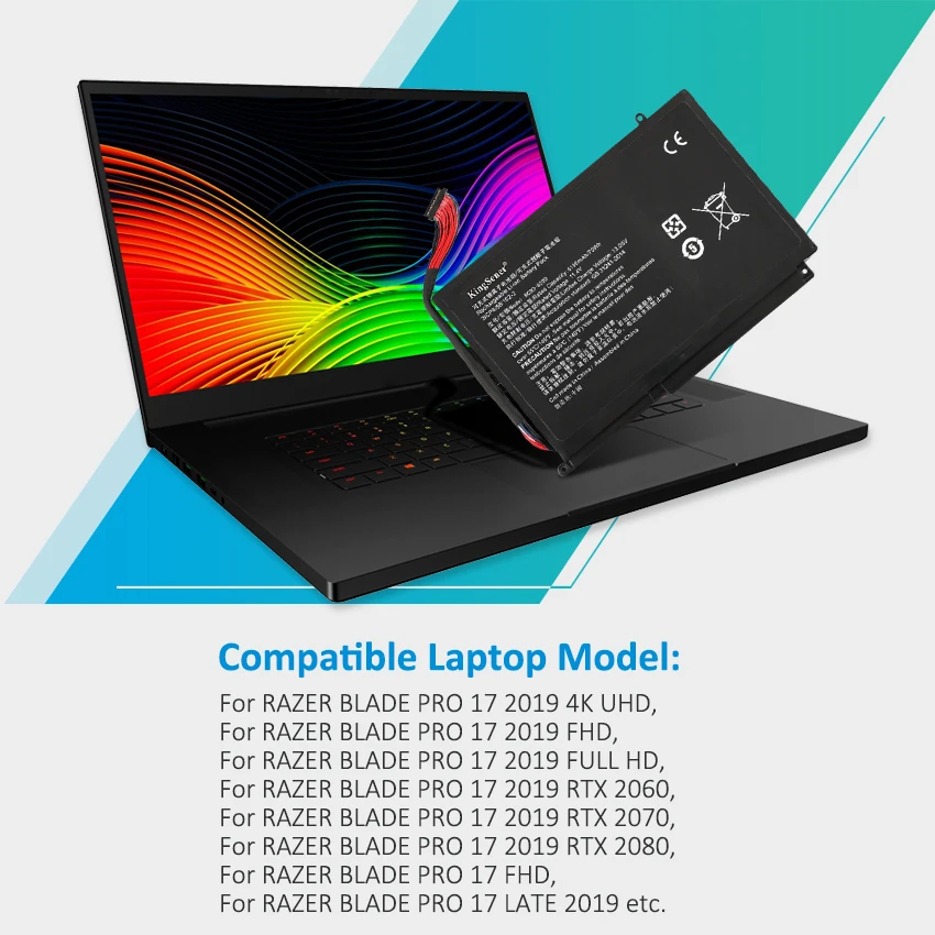 Baterai KingSener RC30-0220 untuk Razer Blade Pro 17 GTX 1060 RTX