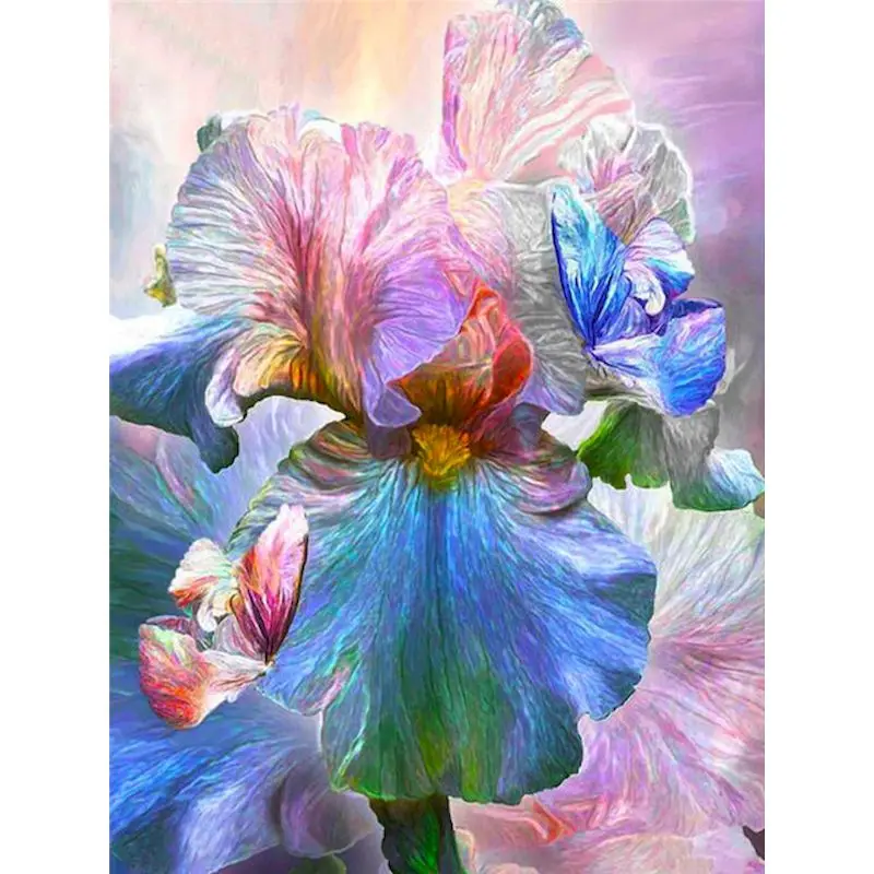 New Arrivals 5d diamond painting Blue Red Iris diamond art Flowers  Embroidery diamond Mosaic Full Cross stitch kits home decor