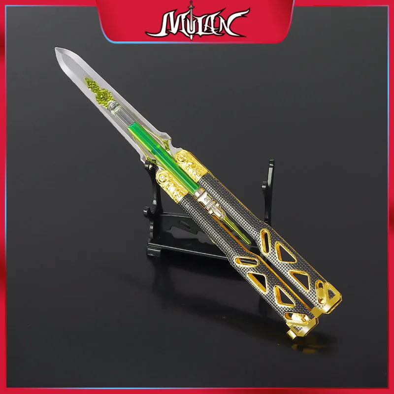 APEX Legend 2.0 Liquid Knife Octane Weapon Nonleaking Metal Uncut Cosplay Game Katana Military Tactical Pocket Knive Toy for Kid