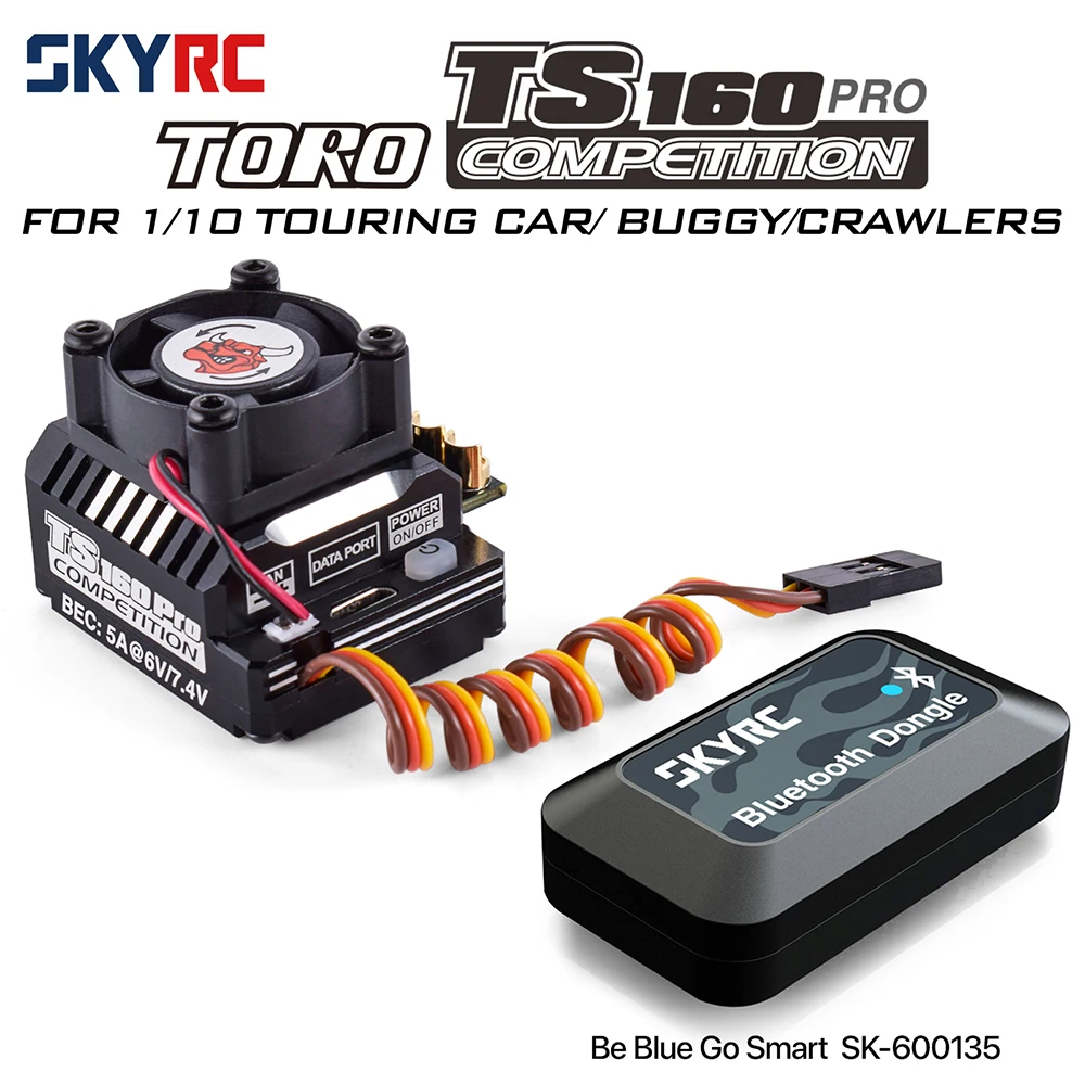 

SKYRC TORO TS160 160A Brushless Sensored ESC w/6V/7.4V BEC Support 2-3S Lipo Brushless ESC For 1/10 Touring Car Buggy Crawlers