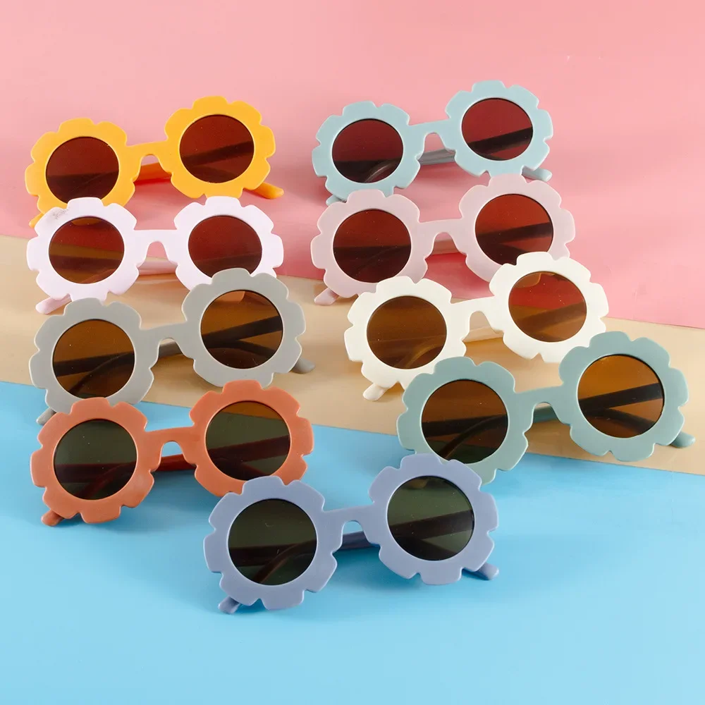 

Fashion Flower Kids Sunglasses Outdoor Protection Children Shades Eyewear Round Girls Boy Sun Glasses Cute Baby Shades Eyewears