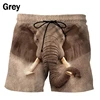 3D Funny Elephant Animal Print Beach Shorts For Men Women Casual Hawaiian Surf Board Short Pants Kids Quick Dry Gym Swim Trunks 1