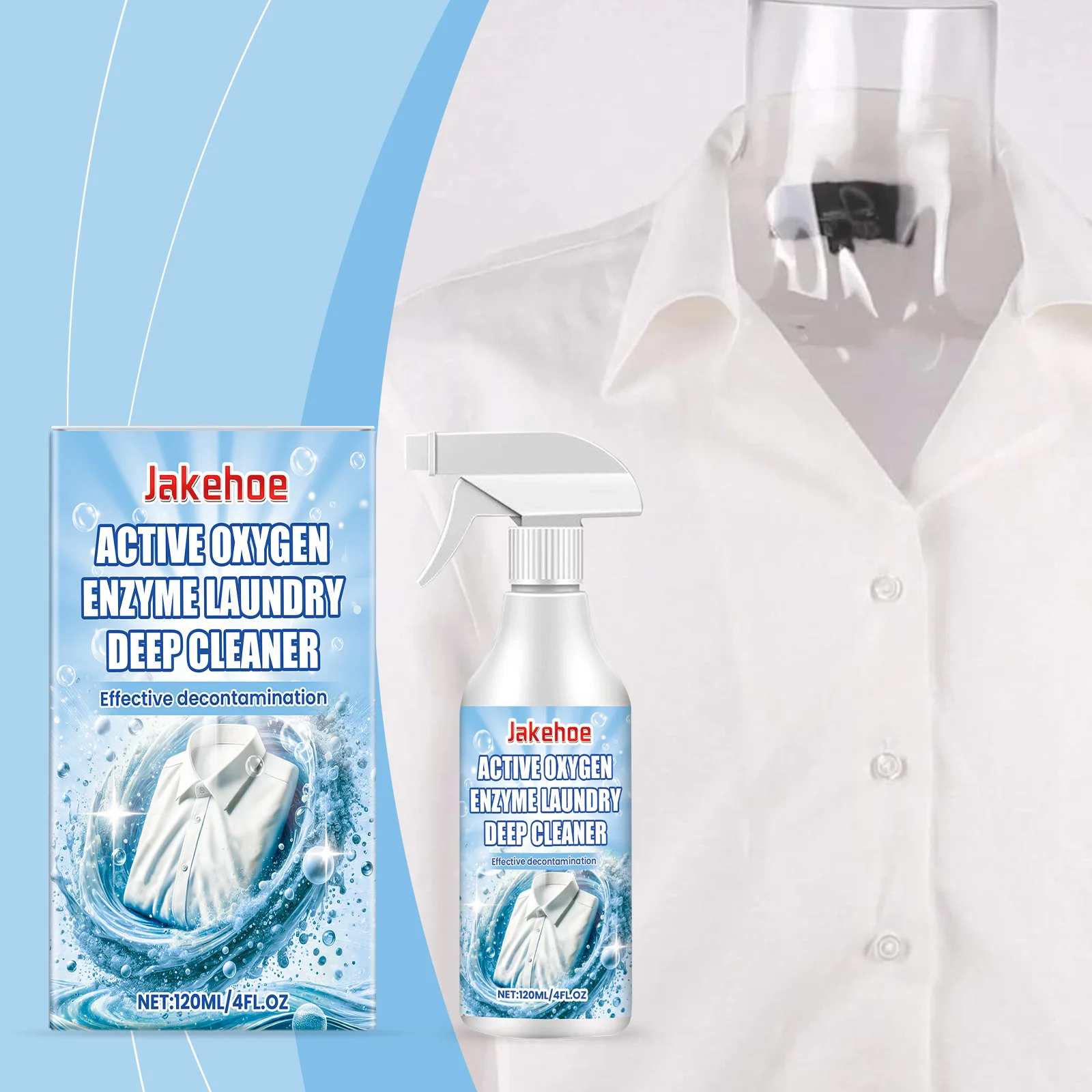 Active Oxygen Stain Remover Clothes Decontamination Oil Sweat Stains Removal Natural Laundry Cleaner Clothing Cleansing Liquid