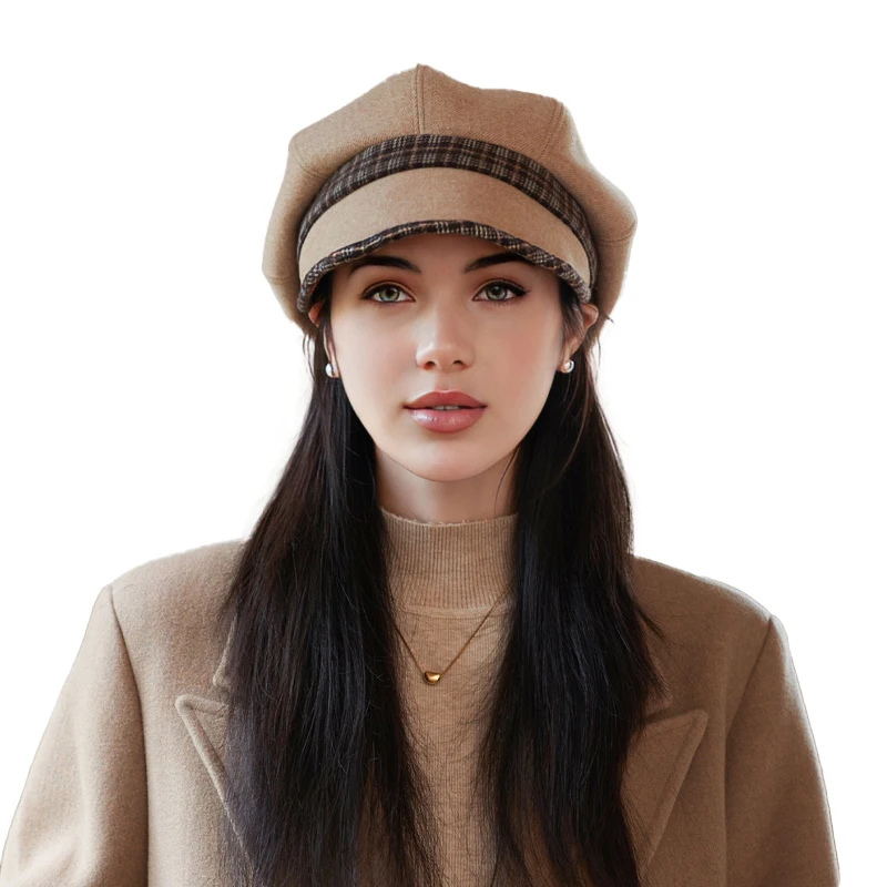 Unisex Autunno Inverno Newsboy Uomo E Donna Caldo Tweed Cappello Ottagonale Per Uomo Detective Cappelli Retro Coppole Chapeau_voghion.com