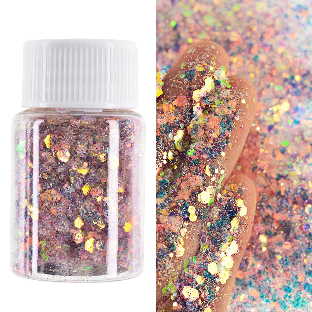 thumbnail image 1 of Gel UV para mezclar uñas, 30 ml, sistema de LED UV, para mezclar todo tipo de diseños de uñas, con purpurina y lentejuelas, para manicura, 1 of 5