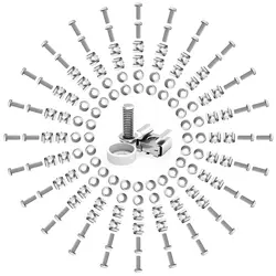 50-Pack Rack Mount Cage Nuts, Screws, and Washers - M6 x 16mm - 16mm (WHITE)