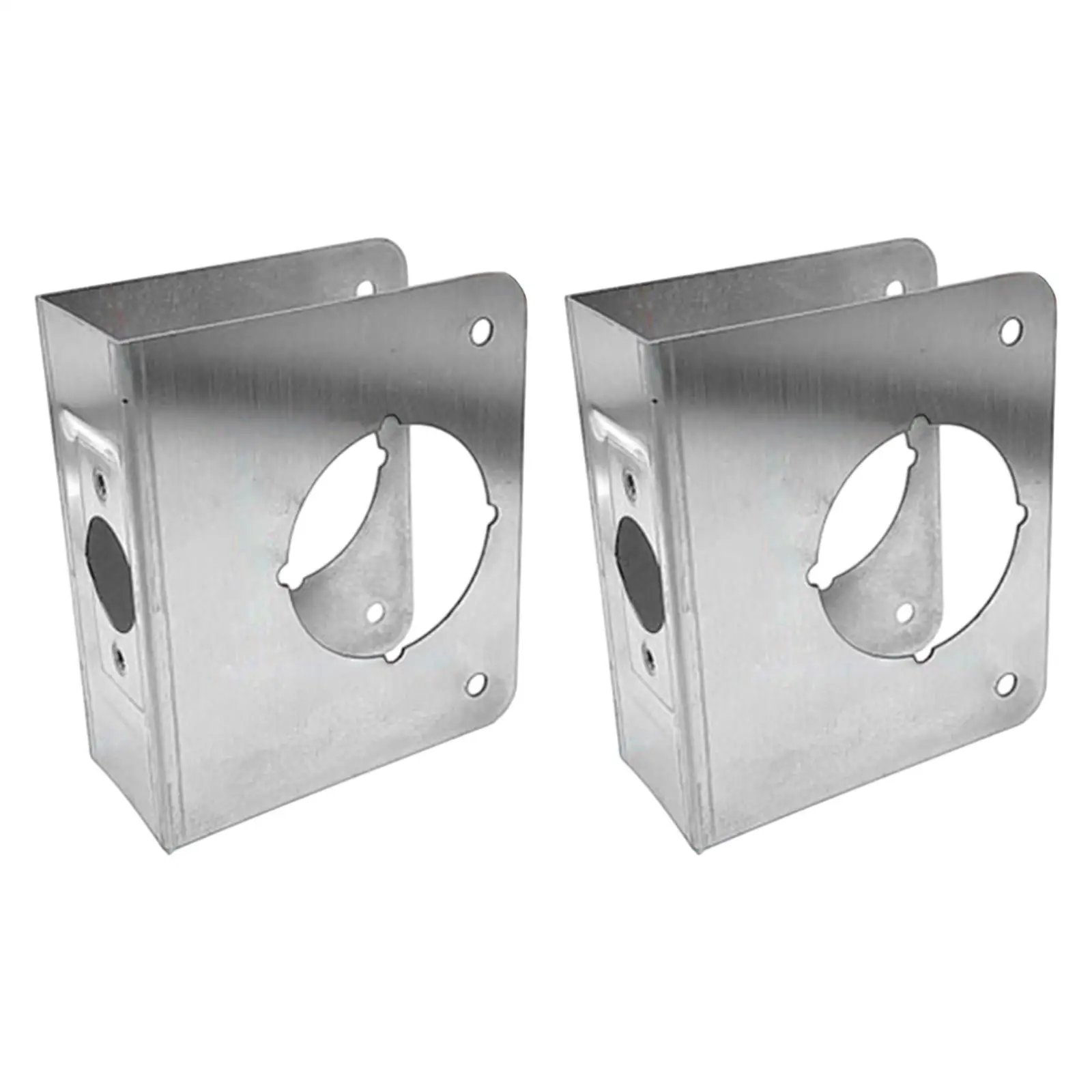Lock and Door Reinforcer Home Security Door Lock Plate Reinforce Repair Easy to Install 2-1/8" Single Bore, 2-3/8" Backset