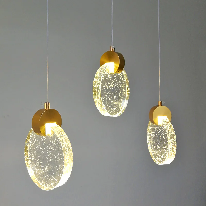 

Home Decor Crystal Pendant Lights Modern Bubble Hanging Chandeliers Lamp Dining Room Restaurant Bedroom Shop Bar Drop Suspension