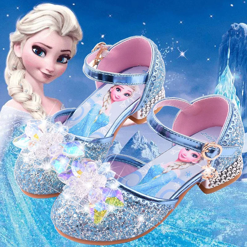Disney Frozen Girls High Heel Shoes Elsa Princess Dance Shoes Baby