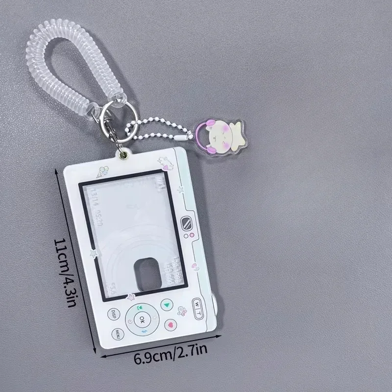 1PC Photo Display Card Holder Acrylic Y2K Cell Phone Modeling Style Kpop Photo Card Holder with Keychain Idol Picture Case