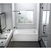 60-Inch Alcove Tub with Left Hand Drain Hole Anti-Skid Acrylic Construction Spa Bath Relaxation Ergonomic Design Wall Mount 5