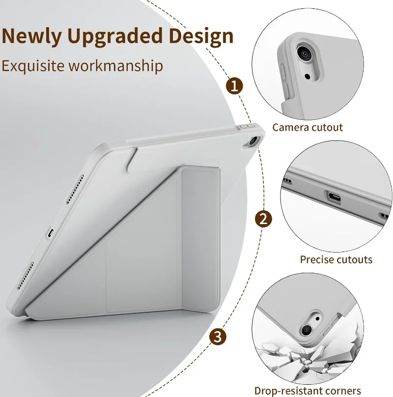 Magnetic Wireless Charging Stand Case with Removable Cover