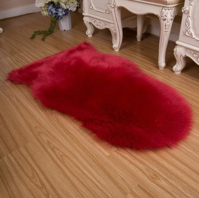 

13245 Chessboard Carpet Rectangular Rabbit Hair Soft Living Room Sofa Bedroom Non-Slip Floor Mat
