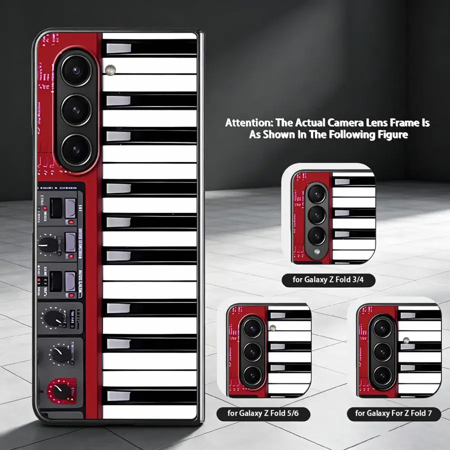 Red Keyboard Piano Design Phone Case - Back Cover