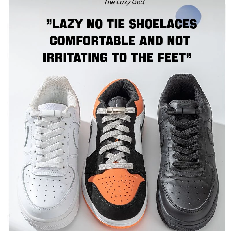 Elastic Laces Sneakers Boots Magnetic Lock Shoelaces without ties Flat No Tie Shoelace Rubber Bands Shoes Accessories 1Pair