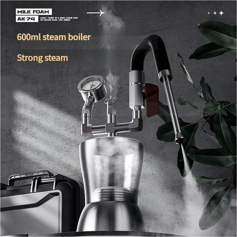 HomeWise AK-74 Portable Milk Frother Stainless Steel Milk Steamer Water Vapor Separator Drying Vapour Milk Coffee Activity link 4